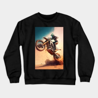 Dirt bike stunt lift cgi style Crewneck Sweatshirt